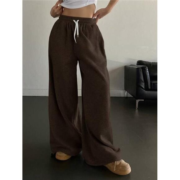Solid Color Drawstring Waist Sweatpants - Picture 5 of 6